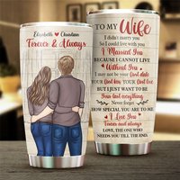 Husband To Wife Personalized Tumbler - Gift for Couples — Mugs & Tumblers