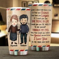 I Wish I Could Turn Back Time Personalized Tumbler for Couples