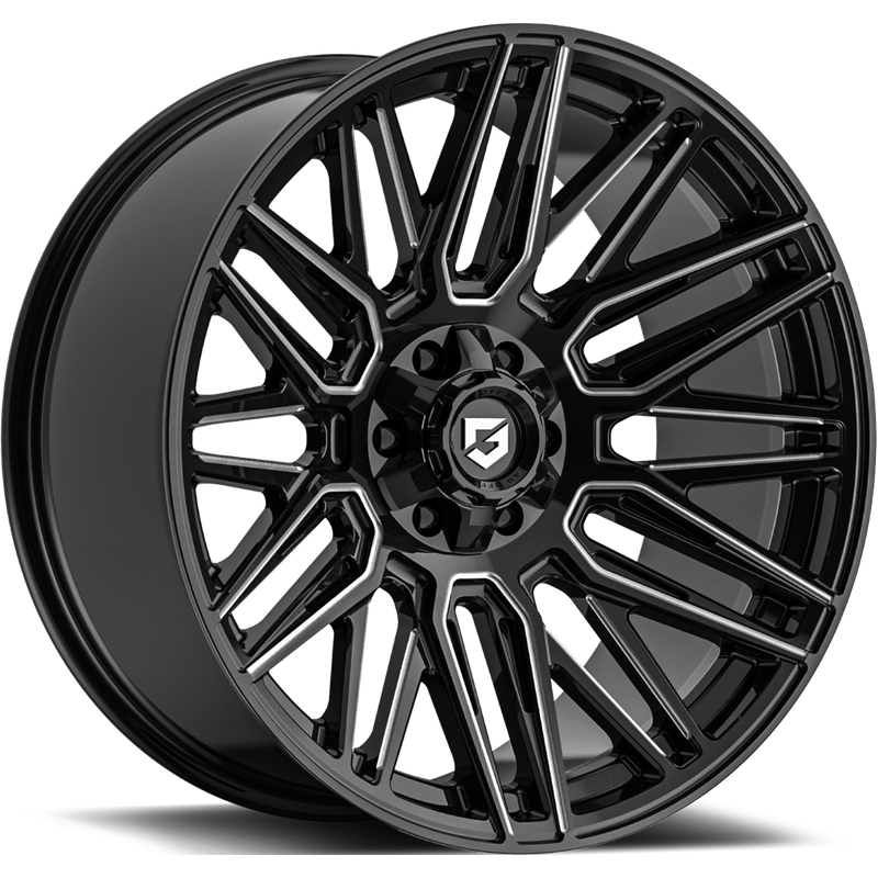 Gear Off Road 770BM Black Milled Wheels - 20x9, 6x135 Bolt Pattern — Wheels & Rims