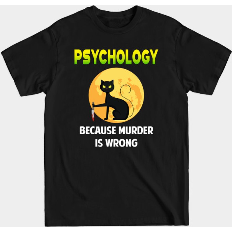 T-shirt Psychologie Psychologue pour hommes en noir — T-shirts pour hommes