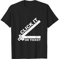 T-shirt Click It Or Ticket pour hommes en noir