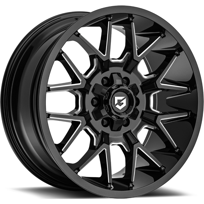 Gear Off Road 768BM Black Milled Wheels - 20x9 - 6x135 - 0 Offset — Wheels & Rims