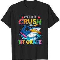 T-shirt Ready To Crush Requin Retour à l'École pour Hommes — T-shirts pour hommes