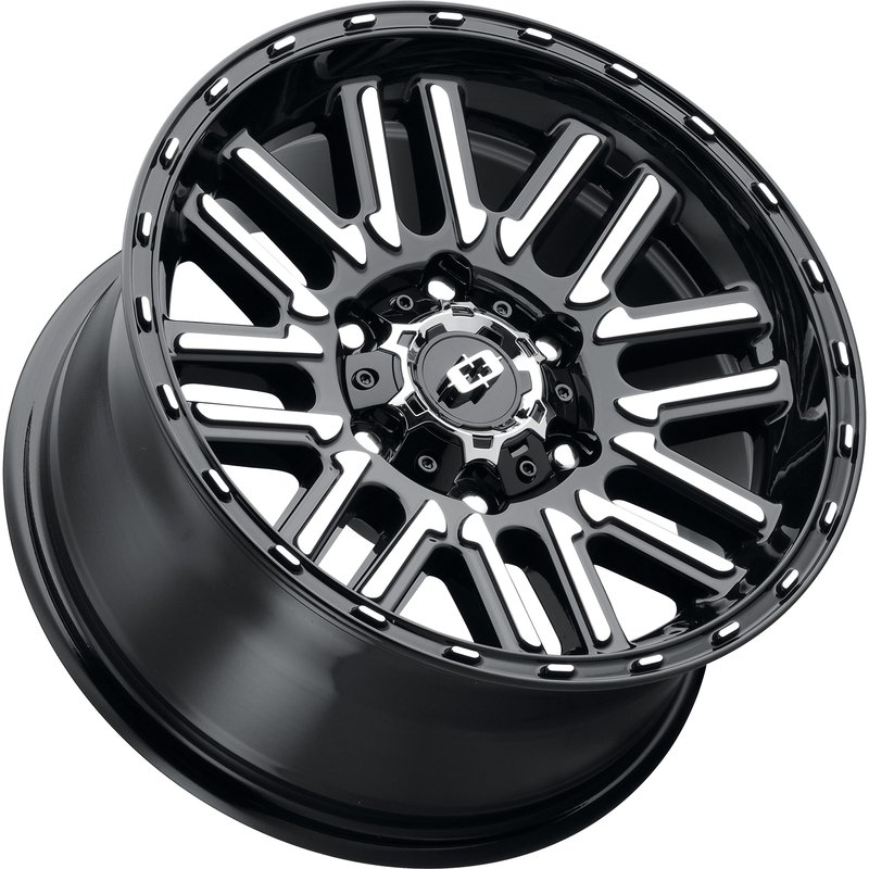 Vision Off Road 348 Nexus Gloss Black Machined Face Wheel - 15x7.5 — Wheels & Rims