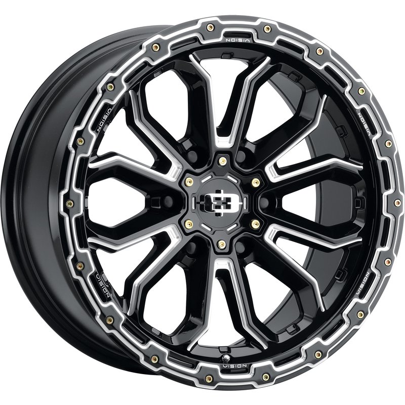 Roues Vision Off Road 405 Korupt Gloss Black Milled 20x10 — Roues et jantes