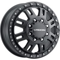 Roues Vision HD 408 Manx 2 Dually Satin Black - 16x6, 8x170 — Roues et jantes