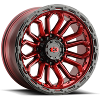Vision Off Road 405 Korupt Red Black Lip Wheels - 20x10 -6x135