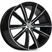 Vision Wheel Splinter Gloss Black Machined Face - 20x10.5 Rims — Wheels & Rims