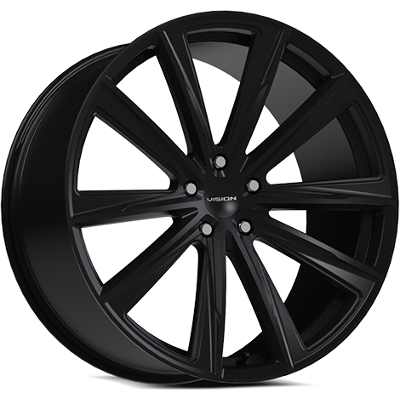 Vision Wheel Splinter Satin Black - 20x10.5 - 5x120 Bolt Pattern