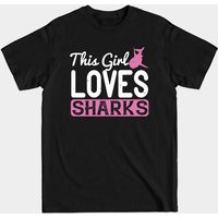 T-shirt pour hommes This Girl Loves Sharks - Design Grand Requin Blanc — T-shirts pour hommes