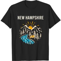 T-shirt Paysage du New Hampshire pour hommes - Noir — T-shirts pour hommes