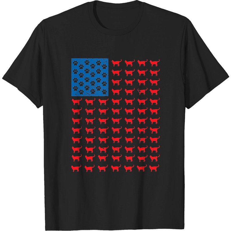 Distressed Patriotic Cat T-Shirt for Men, Women, and Kids — Mens T Shirts