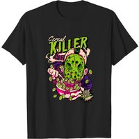 T-shirt Cereal Killer pour hommes en noir