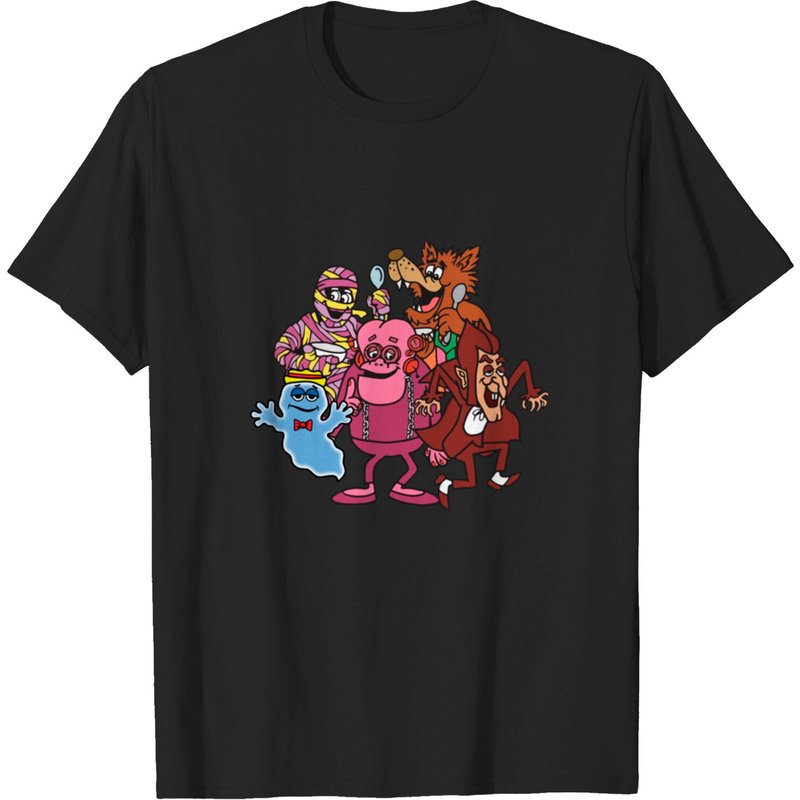 Cereal Monsters T-Shirt for Men - Black — Mens T Shirts