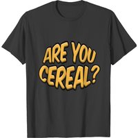 Are You Cereal? Men's T-Shirt in Black — Mens T Shirts