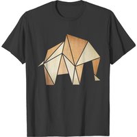 Origami Elephant Parchment Paper Look T-Shirt for Men — Mens T Shirts