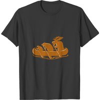 T-shirt Canoe Castor Ours Élan Canoë Canada pour Hommes
