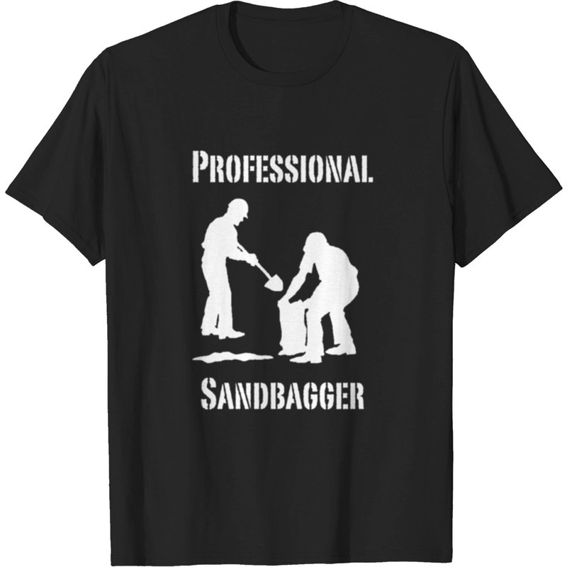 Professional Sandbagger T-Shirt for Men in Black