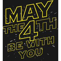 T-shirt pour hommes May The 4th Be With You - Noir