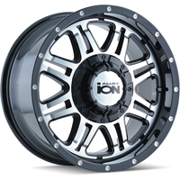 Jantes ION 186 Noires Mat - 18x9, Motif de Boulons 6x135, Décalage 18