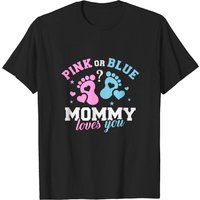 T-shirt Gender Reveal Mommy Mom pour hommes en noir — T-shirts pour hommes