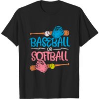 Baseball or Softball Gender Reveal T-Shirt for Men — Mens T Shirts
