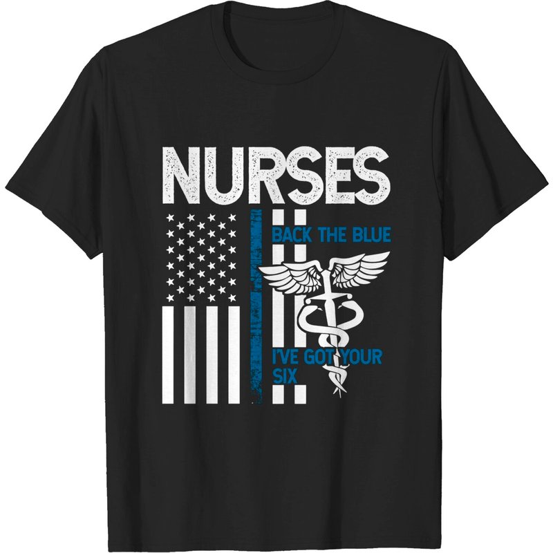 T-shirt pour hommes « Nurses Back The Blue I've Got Your Six » — T-shirts pour hommes