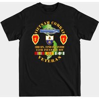 T-Shirt Vétéran de l'Infanterie du Vietnam - 3e Bn 22e Inf - Retraité