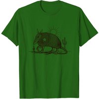 T-shirt pour hommes Paysage du Texas avec Tatou