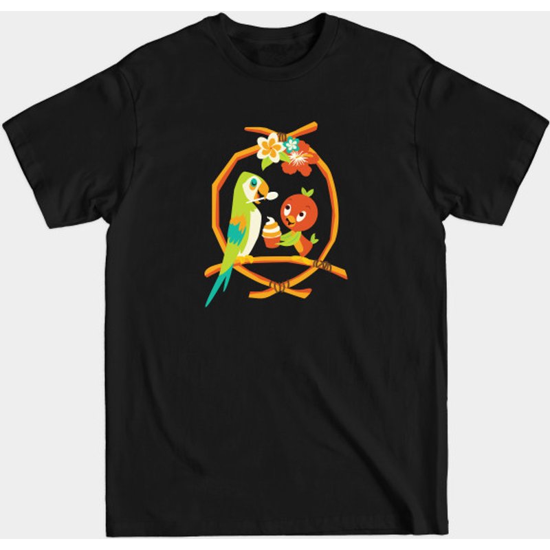 T-shirt pour hommes Sunshine Tree Terrace Orange Bird — T-shirts pour hommes
