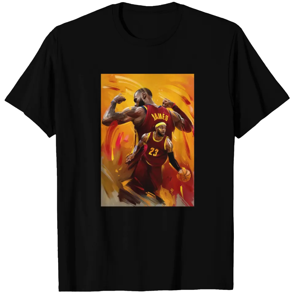 T-shirt pour hommes Lebron James en noir — T-shirts pour hommes
