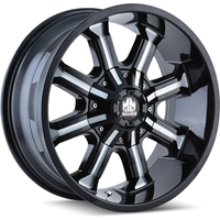 Mayhem 8102 Beast Gloss Black Milled 20x9 Rims -6x135 Bolt Pattern — Wheels & Rims