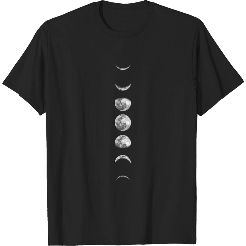 T-shirt pour hommes Phases de Lune en noir