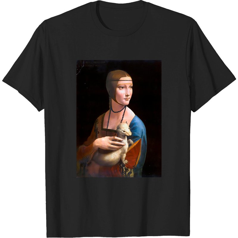 T-shirt pour homme Lady with an Ermine de Leonardo Da Vinci — T-shirts pour hommes