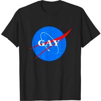 T-shirt graphique Gay NASA Logo Space Pride pour hommes