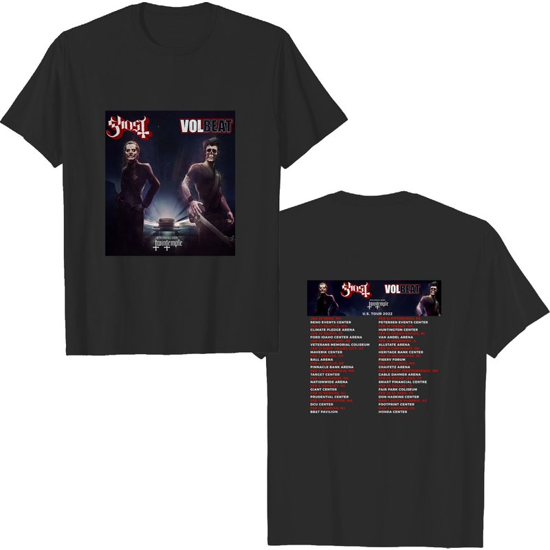 T-shirt de tournée 2022 Ghost et Volbeat pour hommes — T-shirts pour hommes