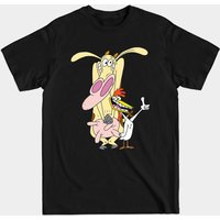 T-shirt pour hommes Cow and Chicken en noir