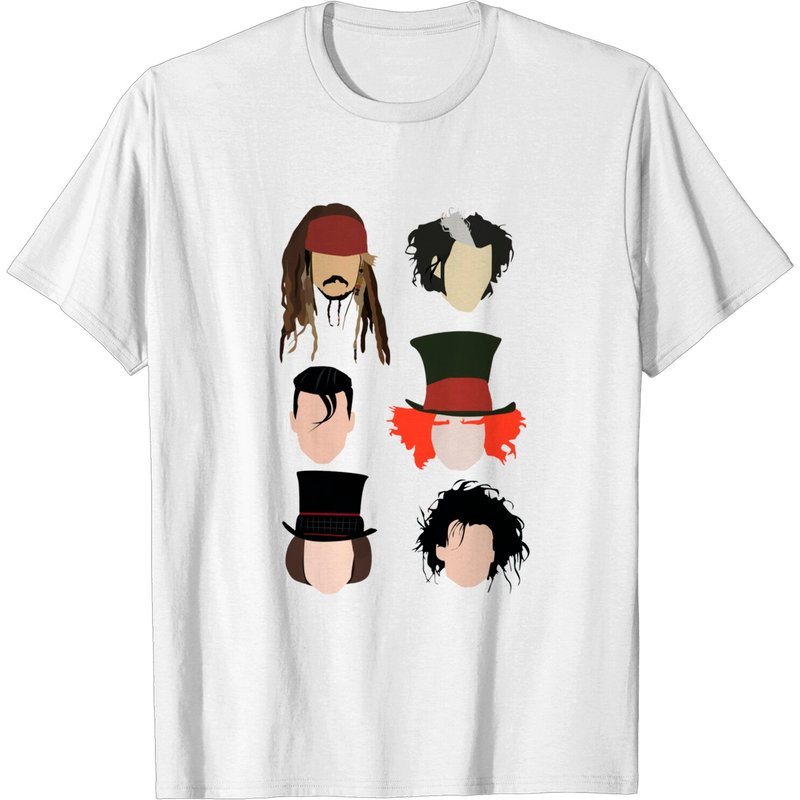 T-shirt pour hommes Johnny Depp Characters — T-shirts pour hommes