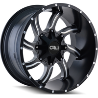 Cali Off Road 9102 Twisted Black Milled Wheels - 22x12 -5x127 -44 — Wheels & Rims