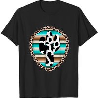 T-shirt Serape à imprimé vache cactus léopard pour hommes — T-shirts pour hommes