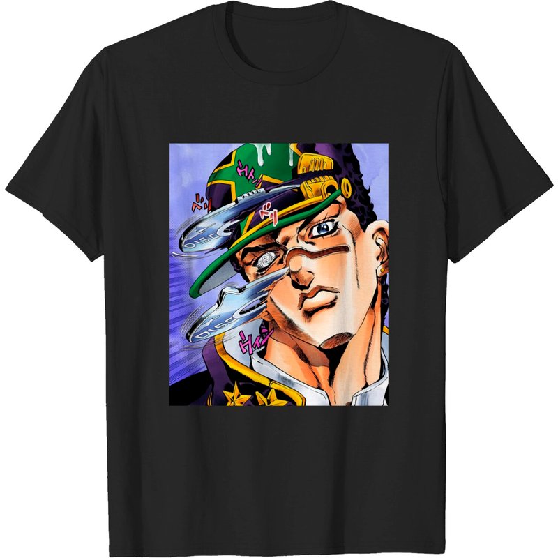 T-shirt pour hommes Stand Disc Jotaro en noir — T-shirts pour hommes