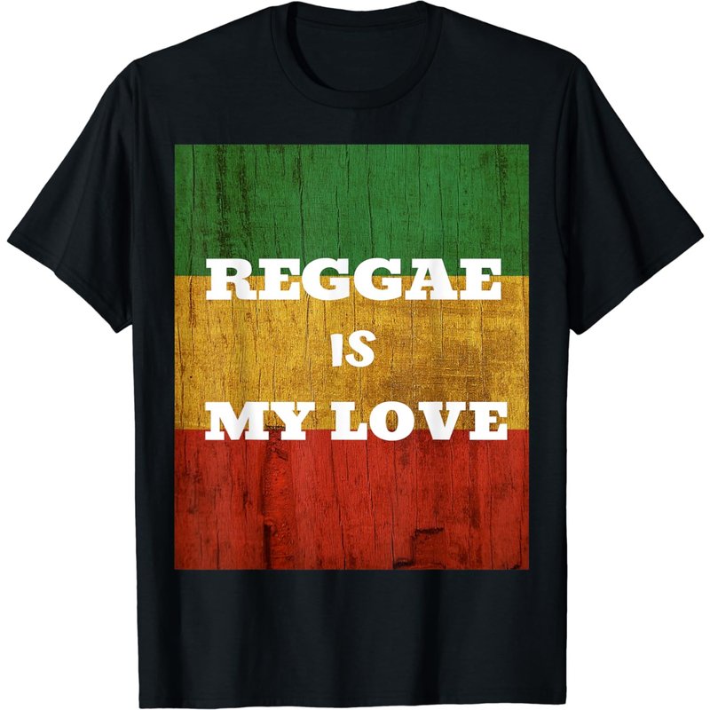 Reggae Is My Love Rasta Flag T-Shirt for Men