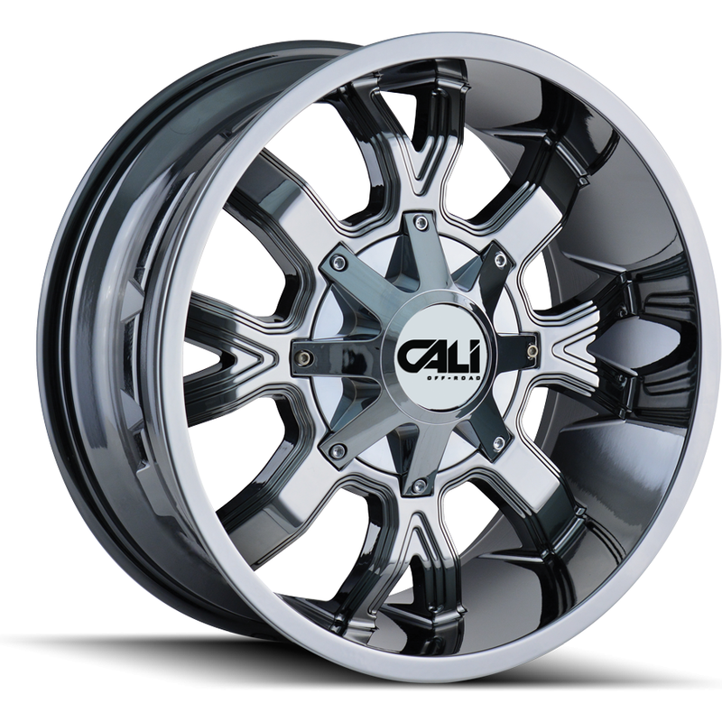 Roues Cali Off Road 9104 Dirty Chrome - 20x10 - 6x135 -19 Offset — Roues et jantes