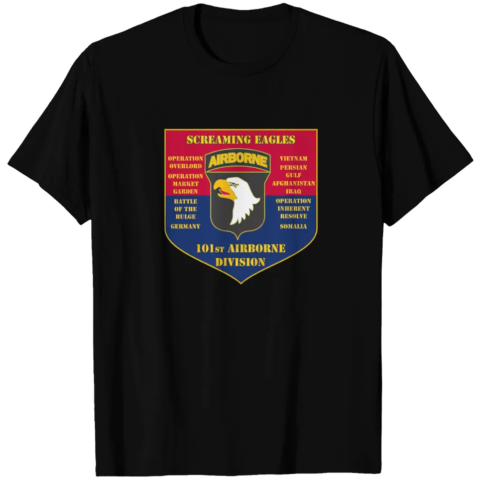 101st Airborne Division Men's Heavyweight T-Shirt - Black — Mens T Shirts