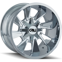 Cali Off Road 9106 Distorted Chrome Wheels - 20x10 - 5x127 -19 Offset
