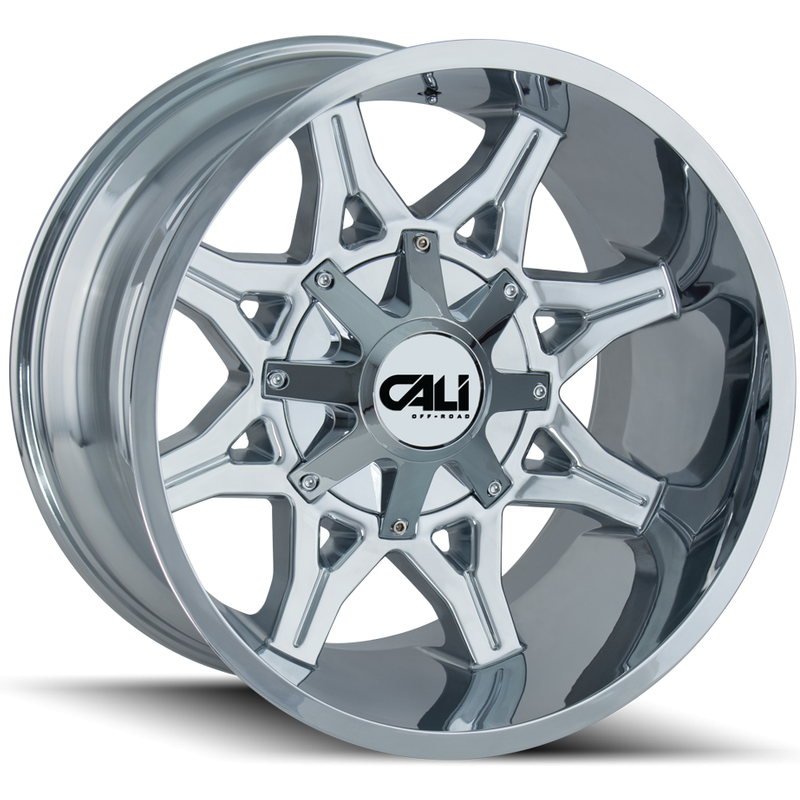Roues Cali Off Road 9107 Obnoxious Chrome - 20x10 - 5x127 -19 — Roues et jantes