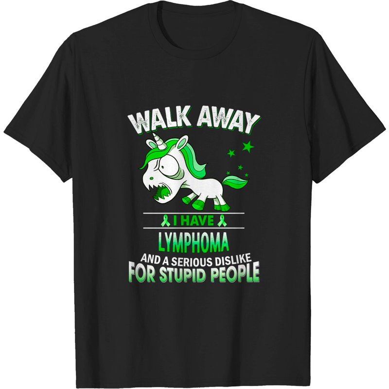 Funny Lymphoma Grumpy Unicorn Warrior T-Shirt for Men