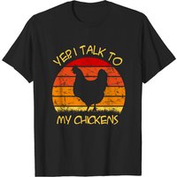 Yep, I Talk To My Chickens Vintage Men's T-Shirt — Mens T Shirts