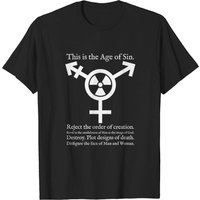 Trans Radiation - Age Of Sin - Papal Text - White T-Shirt for Men — Mens T Shirts