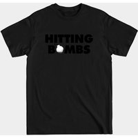 Hitting Bombs White Golf T-Shirt for Men